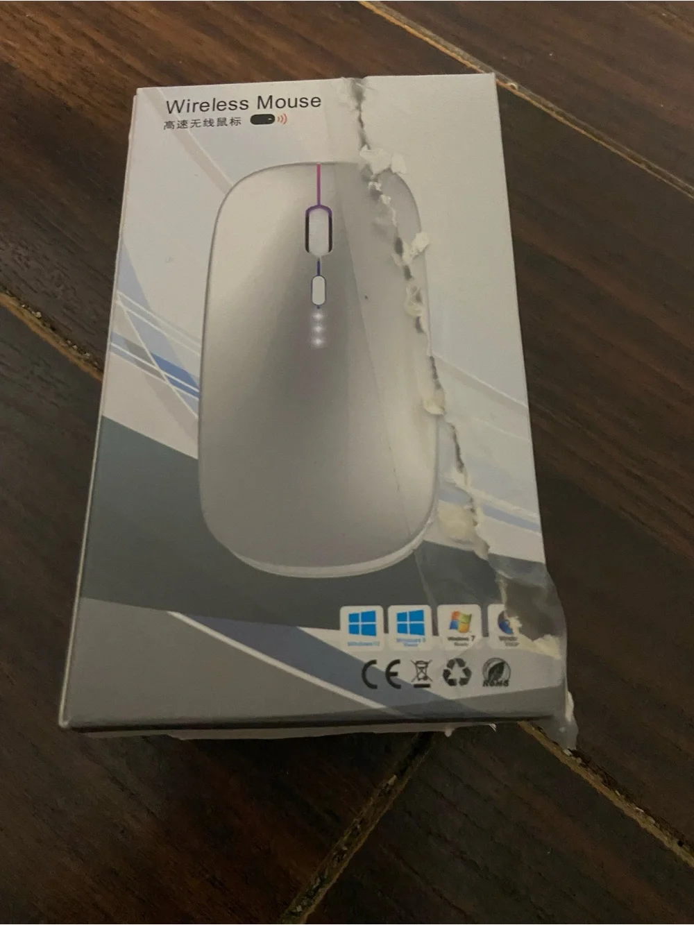 New White 2.4GHz Bluetooth Wireless Optical Mouse USB Rechargeable for PC/Laptop
